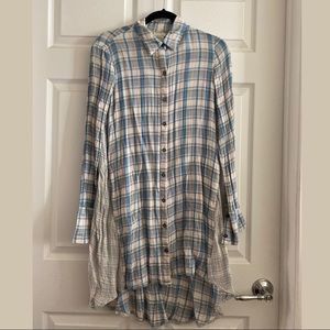 Saturday Sunday Anthropologie Plaid Tunic sz XS